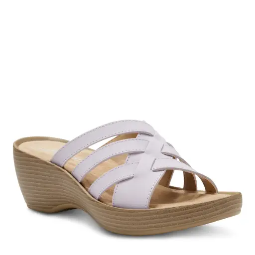 [Eastland Womens Poppy Wedge Sandals - LILAC 8 MEDIUM] Sandalias De Cuña Poppy Para Mujer De Eastland - Lila 8 Mediano | 94352584394 TRG187598556