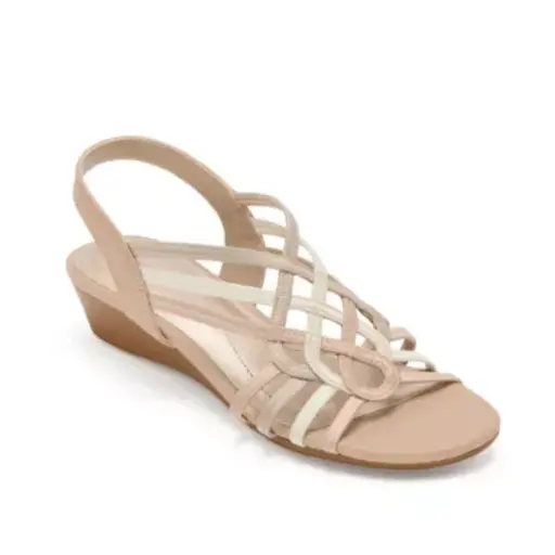 [East Fifth East 5Th Womens Reno Wedge Sandals - CHAMPAGNE 8 1/2 MEDIUM] Sandalias De Cuña Reno Para Mujer De East Fifth East 5Th - Champán 8 1/2 Mediano | R1N0000007Mu27 TRG188556766