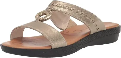 [Easy Street Womens Talia Wedge Sandals - GOLD 6 MEDIUM] Sandalias De Cuña Talia Para Mujer De Easy Street - Dorado 6 Mediano | 196371301867 TRG188552209