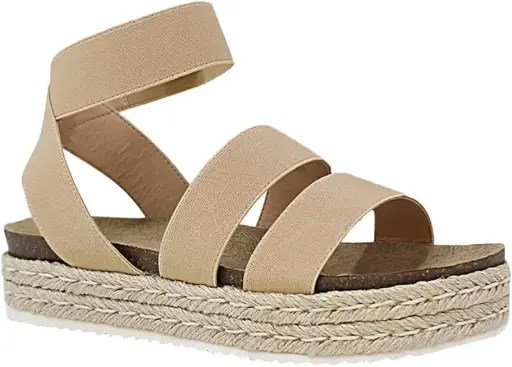 [Yoki Womens Chiara-10 Wedge Sandals - BEIGE 7 MEDIUM] Sandalias De Cuña Yoki Chiara-10 Para Mujer - Beige 7 Mediano | 888125903891 TRG188371819