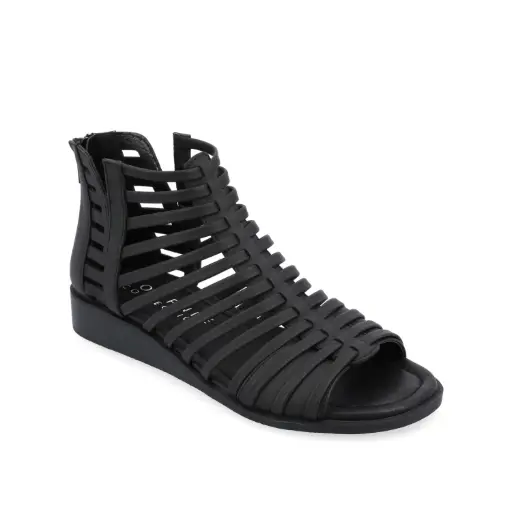 [Journee Collection Womens Delilah Gladiator Sandals - BLACK 10 MEDIUM] Sandalias De Gladiador Delilah Para Mujer De La Colección Journee - Negro 10 Mediano | 52574786705 TRG187861482