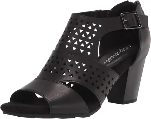 [Easy Street Womens Adara Heeled Sandals - BLACK 5 1/2 MEDIUM] Sandalias De Tacón Adara Para Mujer De Easy Street - Negro 5 1/2 Mediano | 193073600038 TRG187860320