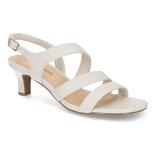 [Easy Street Womens Como Heeled Sandals - BONE 12 MEDIUM] Sandalias De Tacón Easy Street Como Para Mujer - Hueso 12 Mediano | 196371231164 TRG187861377