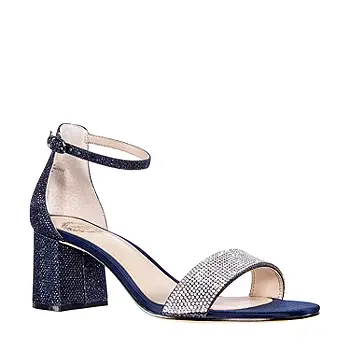 [I. Miller Womens Emily Heeled Sandals - NAVY 5 MEDIUM] Sandalias De Tacón Emily Para Mujer De I. Miller - Azul Marino 5 Mediano | TRG185045566