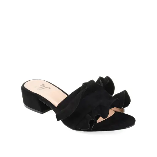 [Journee Collection Womens Sabica Heeled Sandals - Black 6 Medium] Sandalias De Tacón Journee Collection Sabica Para Mujer - Negro 6 Mediano | 52574520101 TRG188371863