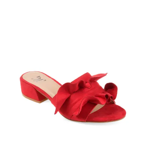 [Journee Collection Womens Sabica Heeled Sandals - Red 7 1/2 Medium] Sandalias De Tacón Journee Collection Sabica Para Mujer - Rojo 7 1/2 Mediano | 52574520491 TRG188381942