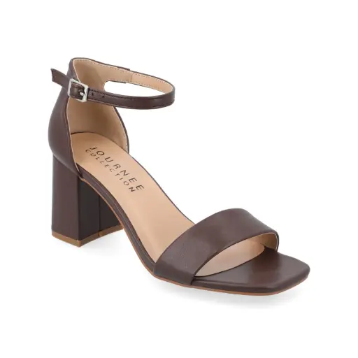 [Journee Collection Womens Valenncia Heeled Sandals - MAHOGANY 6 1/2 MEDIUM] Sandalias De Tacón Journee Collection Valenncia Para Mujer - Caoba 6 1/2 Mediano | 194379770494 TRG187798888