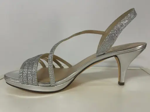 [I. Miller Womens Nalda Heeled Sandals - PLATINO 8 MEDIUM] Sandalias De Tacón Nalda Para Mujer De I. Miller - Platino 8 Mediano | TRG191575675