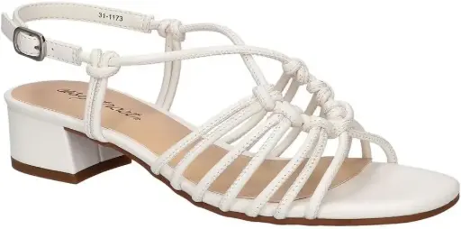 [Easy Street Womens Sicilia Heeled Sandals - WHITE 10 MEDIUM] Sandalias De Tacón Sicilia Para Mujer Easy Street - Blanco 10 Mediano | 196371492503 TRG187603308