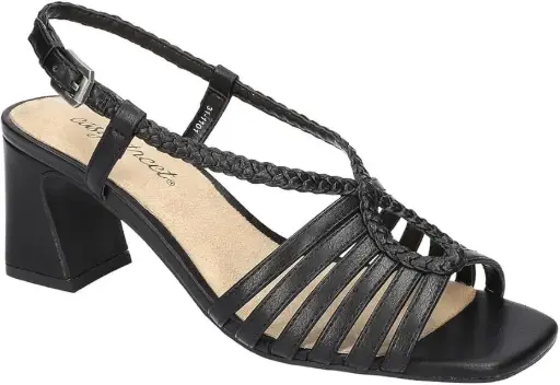 [Easy Street Womens Topaz Heeled Sandals - BLACK 8 1/2 MEDIUM] Sandalias De Tacón Topacio Easy Street Para Mujer - Negro 8 1/2 Mediano | 196371556120 TRG188552773