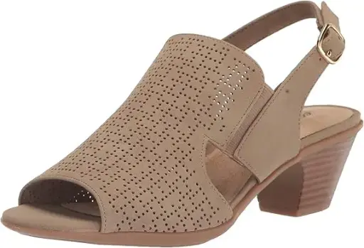 [Easy Street Womens Zelma Heeled Sandals - NATURAL 7 MEDIUM] Sandalias De Tacón Zelma Para Mujer De Easy Street - Natural 7 Mediano | 196371231942 TRG188377006