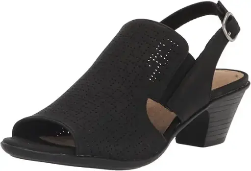 [Easy Street Womens Zelma Heeled Sandals - BLACK 8 1/2 WIDE] Sandalias De Tacón Zelma Para Mujer De Easy Street - Negro 8 1/2 Ancho | 196371231652 TRG187601222