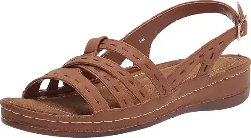 [Easy Street Womens Kehlani Strap Sandals - TAN 8 1/2 MEDIUM] Sandalias De Tiras Kehlani Para Mujer De Easy Street - Tan 8 1/2 Mediano | 193073690718 TRG187602754