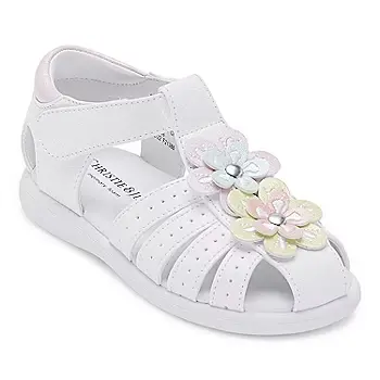 [Christie & Jill Toddler Girls Lil Mila Strap Sandals - WHITE 9 MEDIUM] Sandalias De Tiras Lil Mila Para Niñas Pequeñas De Christie & Jill - Blanco 9 Mediano | R1N00000079Fc7 TRG188401898