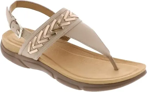 [Easy Spirit Womens Monte Strap Sandals - DORATO NATURAL 8 WIDE] Sandalias De Tiras Monte Para Mujer Easy Spirit - Dorato Natural 8 Ancho | 196825540347 TRG188377033