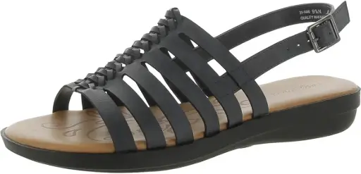 [Easy Street Womens Ziva Strap Sandals - NAVY 8 1/2 WIDE] Sandalias De Tiras Ziva Para Mujer De Easy Street - Azul Marino, 8 1/2 De Ancho | 196371520459 TRG188382006