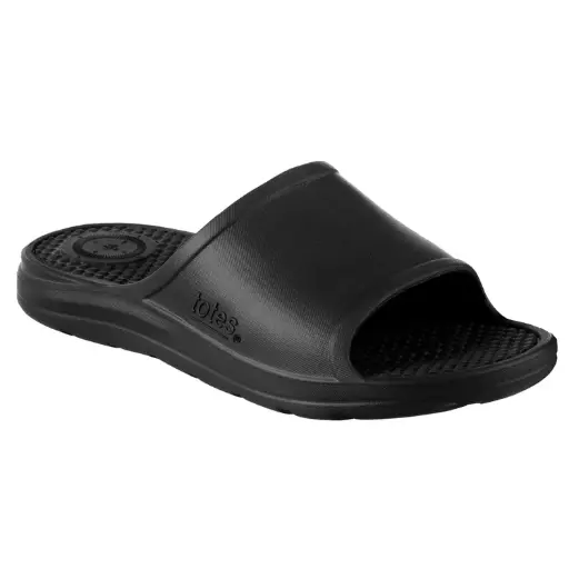 [Totes Mens Ara Sport Slide Sandals - BLACK 12 MEDIUM] Sandalias Deportivas Totes Ara Para Hombre - Negro 12 Mediano | TRG192813564