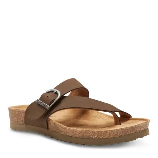 [Eastland Shauna Womens Adjustable Strap Footbed Sandals - Tan 6 Medium] Sandalias Eastland Shauna Para Mujer Con Plantilla Ajustable - Bronceado 6 Mediano | 94352587814 TRG187598666