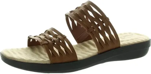 [Easy Street Womens Agata Slide Sandals - TAN 6 MEDIUM] Sandalias Easy Street Agata Para Mujer - Tan 6 Mediano | 196371516858 TRG188552681