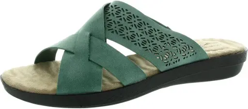 [Easy Street Womens Coho Slide Sandals - TURQUOISE 9 1/2 MEDIUM] Sandalias Easy Street Coho Para Mujer - Turquesa 9 1/2 Mediano | 196371439966 TRG187797872