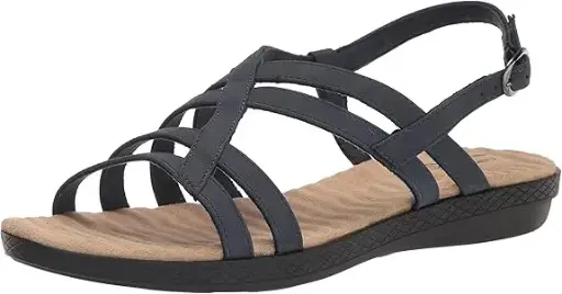 [Easy Street Womens Lobo Strap Sandals - NAVY 7 MEDIUM] Sandalias Easy Street Con Tiras Cruzadas Para Mujer - Azul Marino 7 Mediano | 196371258956 TRG187860763