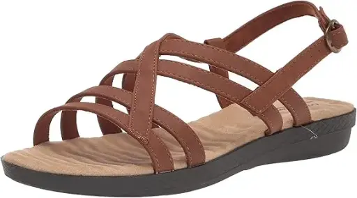 [Easy Street Womens Lobo Strap Sandals - TAN 7 MEDIUM] Sandalias Easy Street Con Tiras De Lobo Para Mujer - Tan 7 Mediano | 196371260249 TRG187861392