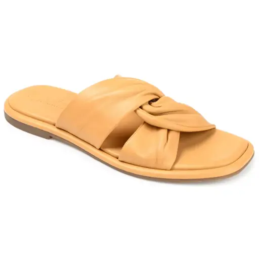 [Journee Signature Womens Kanndice Flat Sandals - TAN 8 1/2 MEDIUM] Sandalias Planas Kanndice Para Mujer Journee Signature - Tan 8 1/2 Medium | TRG192805546