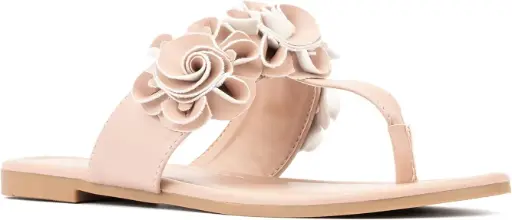 [New York & Company Womens Liana Flat Sandals - Nude 8 1/2 Medium] Sandalias Planas Liana De New York & Company Para Mujer - Piel, 8 1/2 Mediana | 193871304763 TRG187600796