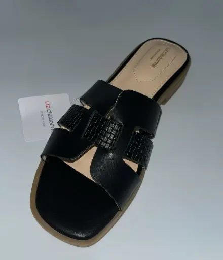 [Liz Claiborne Womens Mersey Flat Sandals - BLACK 8 MEDIUM] Sandalias Planas Mersey Para Mujer De Liz Claiborne - Negro 8 Mediano | 198272168563 TRG187804198