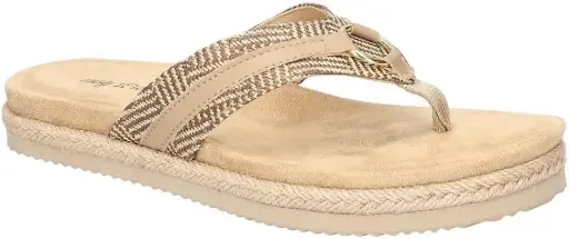 [Easy Street Womens Starling Flat Sandals - BROWN 9 MEDIUM] Sandalias Planas Starling Para Mujer De Easy Street - Marrón 9 Mediano | 196371458875 TRG187804341
