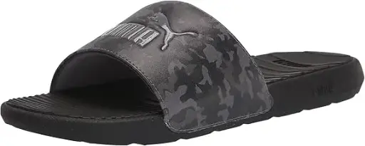 [Puma Mens Cool Cat Slide Sandals - ASPHALT BLACK 13 MEDIUM] Sandalias Puma Cool Cat Para Hombre - Negro Asfalto 13 Mediano | 195098496269 TRG188556557