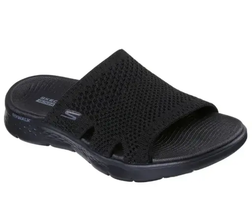 [Skechers Womens Go Walk Flex Elation Slide Sandals - BLACK 7 MEDIUM] Sandalias Skechers Go Walk Flex Elation Para Mujer - Negro 7 Mediano | 196642433440 TRG188371854