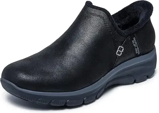 [Skechers Womens Hands Free Slip-Ins Easy Going Modern Hour Slip-On Shoe - BLACK 9 MEDIUM] Skechers Hands Free Slip-Ins Easy Going Modern Hour - Zapatillas Sin Cordones Para Mujer - Negro 9 Mediano | TRG191580338
