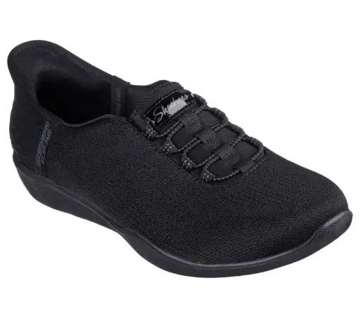 [Skechers Womens Newbury St Get Seen Slip-On Shoe - BLACK 7 MEDIUM] Skechers Newbury St Get Seen - Zapatillas Sin Cordones Para Mujer, Color Negro, Talla 7 Mediana | 195204905104 TRG187799342