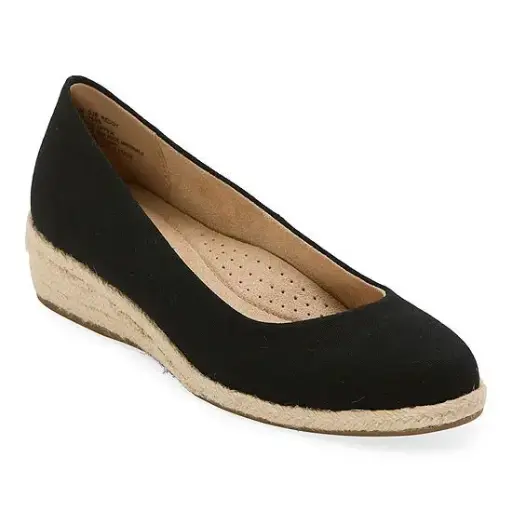 [St. John`S Bay St. John's Bay Womens Reddy Slip-On Shoe - BLACK 7 1/2 MEDIUM] St. John`S Bay - Zapatillas Sin Cordones Reddy Para Mujer - Negro 7 1/2 Mediano | 198272137781 TRG187798619