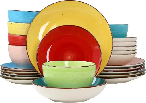 [Elama 24-Pc. Stoneware Dinnerware Set 975120117M - MULTI ONE SIZE] Vajilla De Gres Elama De 24 Piezas 975120117M - Multicolor Talla Única | 840191206597 TRG183869090