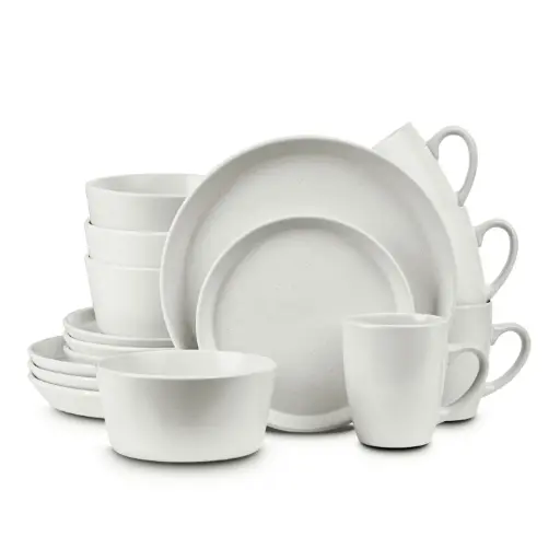 [Stone + Lain Albie 16 Piece Dinnerware Set - WHITE ONE SIZE] Vajilla Stone + Lain Albie De 16 Piezas - Blanca | 649964139762 TRG178627919
