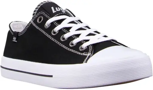 [Lugz Stagger Lo Sneaker Womens Sneakers - Black White 6 1/2 Medium] Zapatillas Lugz Stagger Lo Para Mujer - Negro Blanco Talla 6 1/2 Medianas | 737182724782 TRG187601117