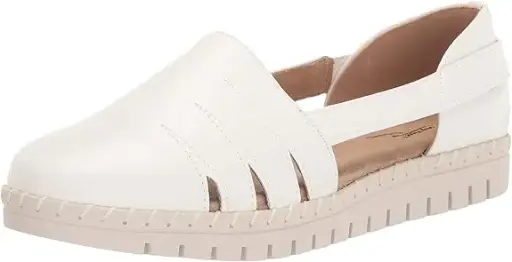[Easy Street Womens Bugsy Slip-On Shoe - White 8 1/2 Medium] Zapatillas Sin Cordones Bugsy De Easy Street Para Mujer - Blanco, Talla 8 1/2 Mediana | 193073894468 TRG187860465