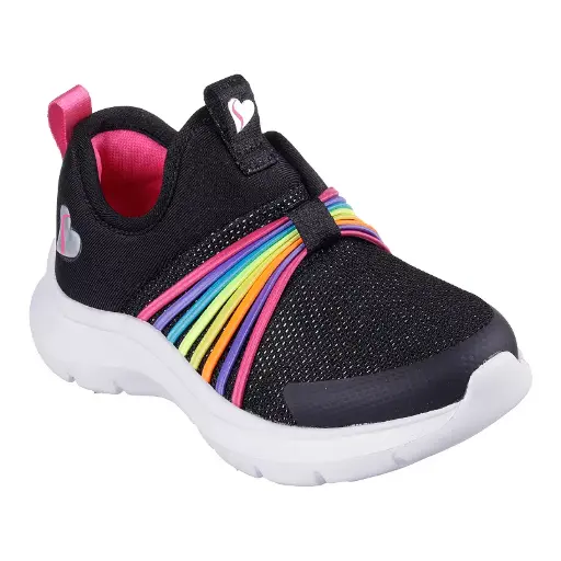 [Skechers Skech Fast Little Girls Sneakers - BLACK 1 MEDIUM] Zapatillas Skechers Skech Fast Para Niñas Pequeñas - Negro 1 Mediano | 196311497490 TRG188552586