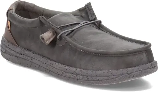 [Lamo Mens Paul Slip-On Shoe - Waxed Charcoal CHARCOAL 9 MEDIUM] Zapato Sin Cordones Paul De Lamo Para Hombre - Carbón Encerado, Tamaño Mediano (Carbón 9) | 883139329378 TRG188383877