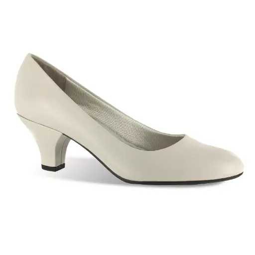 [Easy Street Womens Fabulous Cone Heel Pumps - BONE 9 1/2 MEDIUM] Zapatos De Tacón Cónico Easy Street Fabulous Para Mujer - Hueso 9 1/2 Mediano | 885660371956 TRG188720478