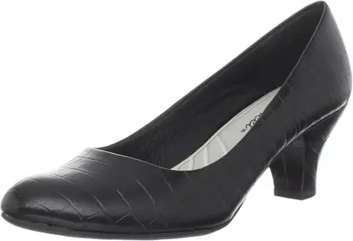 [Easy Street Womens Fabulous Cone Heel Pumps - BLACK CROCO 5 MEDIUM] Zapatos De Tacón Cónico Easy Street Fabulous Para Mujer - Negro Cocodrilo 5 Mediano | 885660243031 TRG187862658