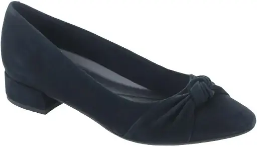 [Easy Spirit Womens Caster Block Heel Pumps - NEW NAVY 7 WIDE] Zapatos De Tacón Cuadrado Easy Spirit Para Mujer - Nuevo Azul Marino 7 Ancho | 196825234598 TRG188559706