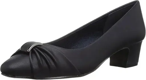 [Easy Street Womens Eloise Block Heel Pumps - NAVY 6 1/2 EXTRA WIDE] Zapatos De Tacón Cuadrado Eloise Para Mujer De Easy Street - Azul Marino, 6 1/2 Extra Anchos | TRG192763087
