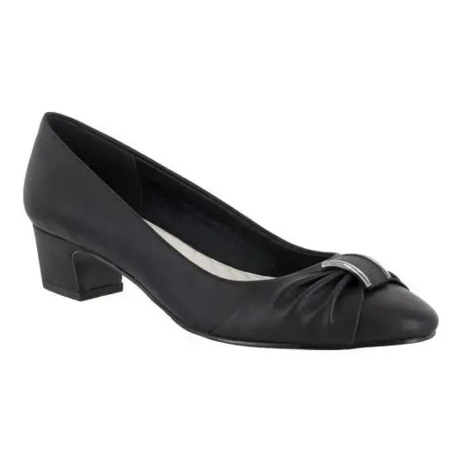 [Easy Street Womens Eloise Block Heel Pumps - BLACK LAMY 6 1/2 EXTRA WIDE] Zapatos De Tacón Cuadrado Eloise Para Mujer De Easy Street - Negro Lamy 6 1/2 Extra Ancho | TRG185044983