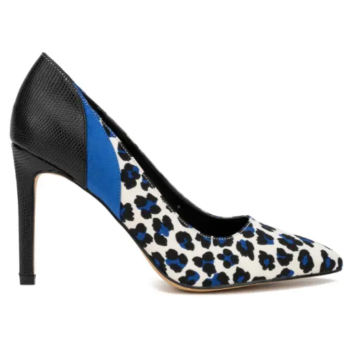 [New York & Company Womens Madison Pointed Toe Block Heel Pumps - BLACK BLUE 8 MEDIUM] Zapatos De Tacón Cuadrado Madison De Punta Puntiaguda Para Mujer De New York & Company - Negro Azul 8 Mediano | 193871440836 TRG187798083