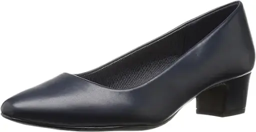[Easy Street Womens Prim Block Heel Pumps - NAVY 7 MEDIUM] Zapatos De Tacón Cuadrado Prim De Easy Street Para Mujer - Azul Marino 7 Mediano | 886065979211 TRG188720494