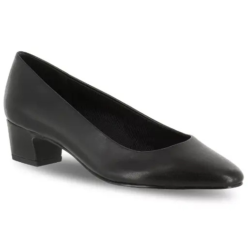 [Easy Street Womens Prim Block Heel Pumps - BLACK 7 1/2 WIDE] Zapatos De Tacón Cuadrado Prim Para Mujer De Easy Street - Negro 7 1/2 Ancho | TRG185045701