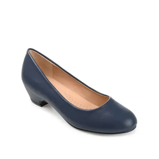 [Journee Collection Womens Saar Block Heel Pumps - Navy 7 Medium] Zapatos De Tacón Cuadrado Saar Para Mujer De La Colección Journee - Azul Marino, Talla 7 Mediana | TRG185043578